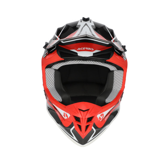 Casque cross Acerbis Linear - Gris Rouge