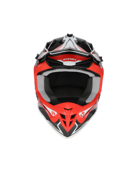 Casque cross Acerbis Linear - Gris Rouge