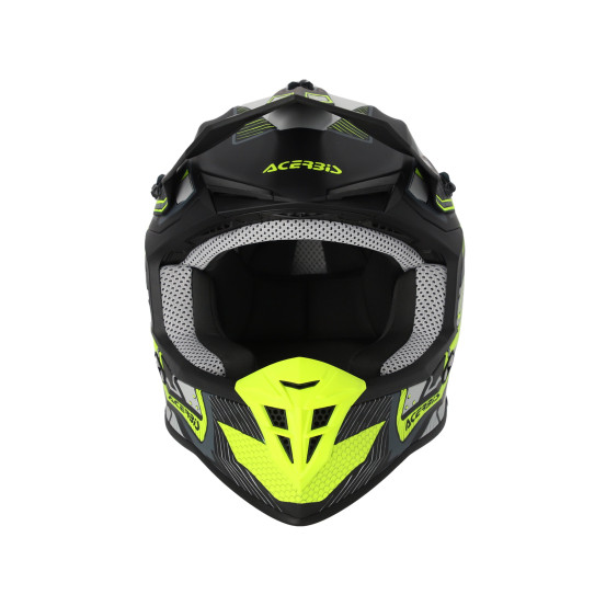 Casque cross Acerbis Linear - Noir Jaune Fluo