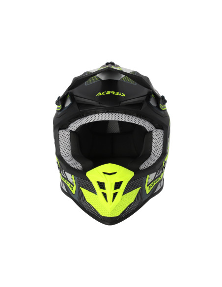 Casque cross Acerbis Linear - Noir Jaune Fluo