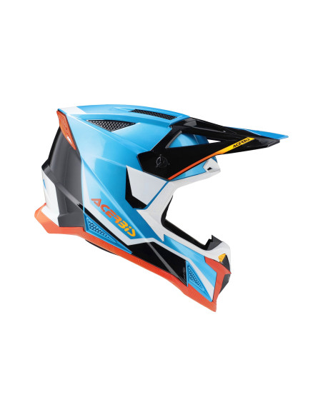 Casque cross Acerbis T711 -  Bleu Clair Blanc