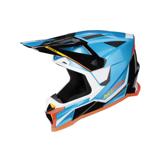Casque cross Acerbis T711 -  Bleu Clair Blanc
