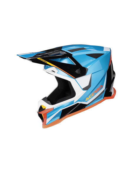 Casque cross Acerbis T711 -  Bleu Clair Blanc