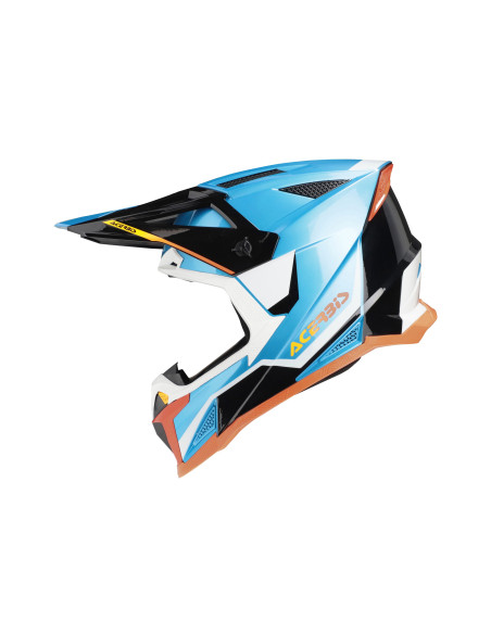 Casque cross Acerbis T711 -  Bleu Clair Blanc
