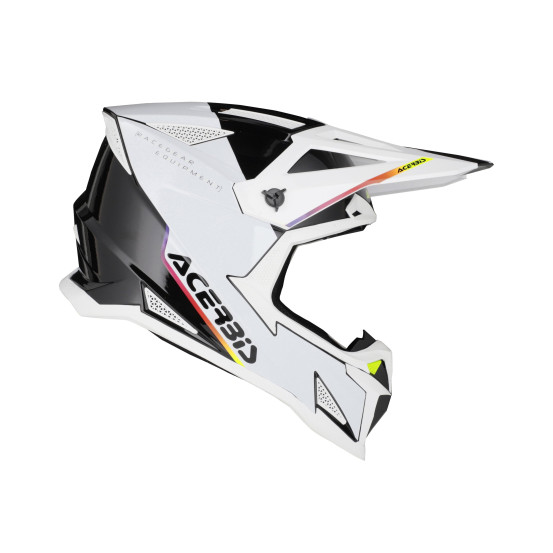 Casque cross Acerbis T711 - Blanc Noir