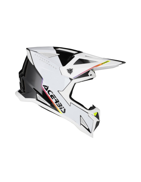Casque cross Acerbis T711 - Blanc Noir