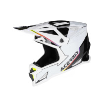 Casque cross Acerbis T711 - Blanc Noir 2