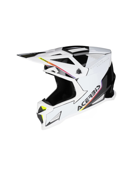 Casque cross Acerbis T711 - Blanc Noir