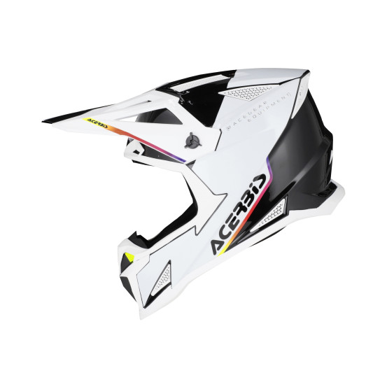 Casque cross Acerbis T711 - Blanc Noir