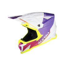 Casque cross Acerbis T711 - Blanc Violet 2