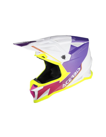 Casque cross Acerbis T711 - Blanc Violet