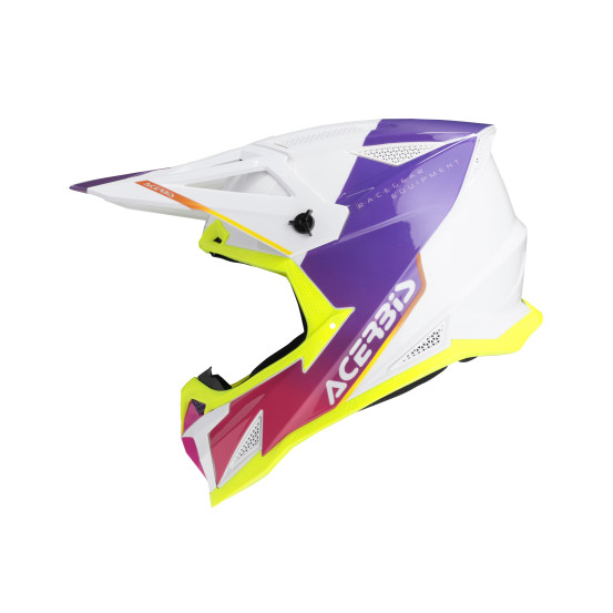 Casque cross Acerbis T711 - Blanc Violet