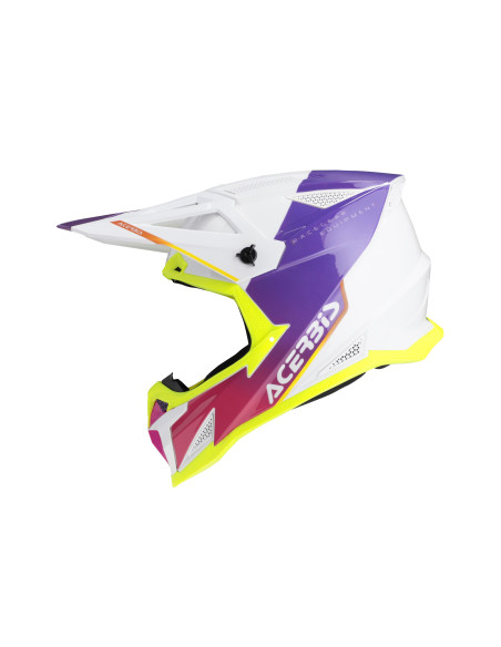 Casque cross Acerbis T711 - Blanc Violet