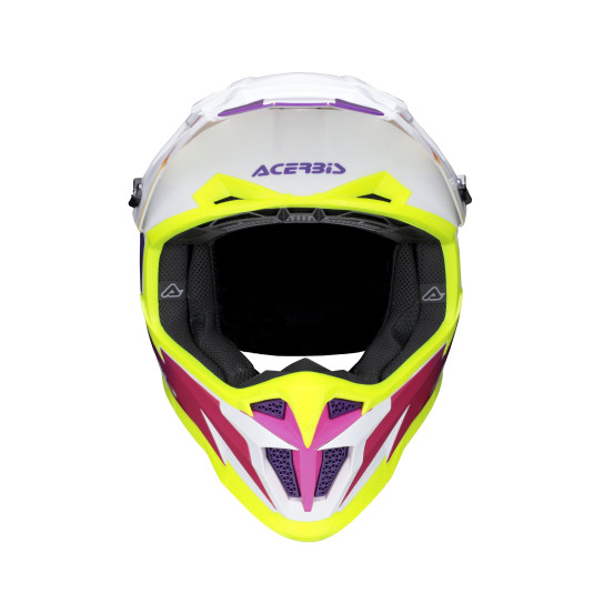 Casque cross Acerbis T711 - Blanc Violet