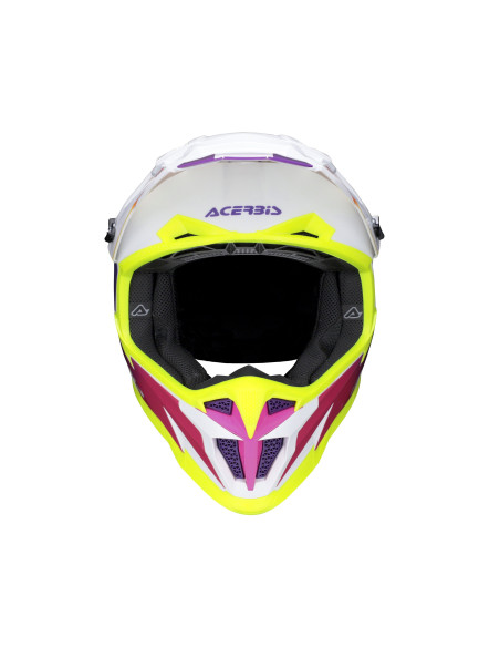 Casque cross Acerbis T711 - Blanc Violet