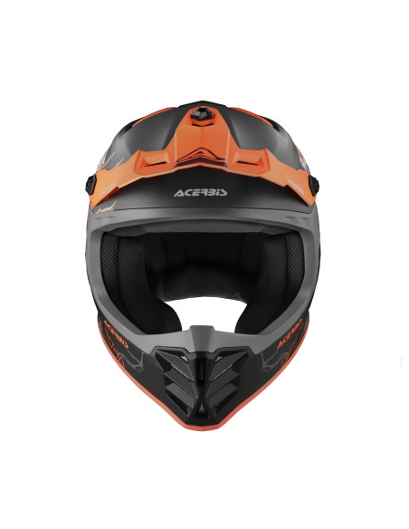 Casque cross enfant Acerbis Profile Junior - Noir Orange Fluo