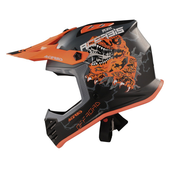 Casque cross enfant Acerbis Profile Junior - Noir Orange Fluo