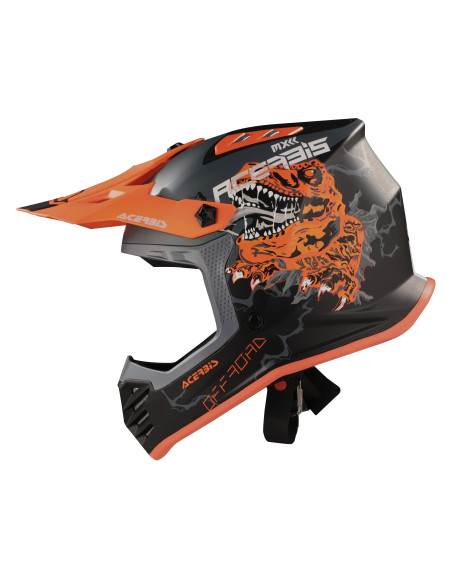 Casque cross enfant Acerbis Profile Junior - Noir Orange Fluo