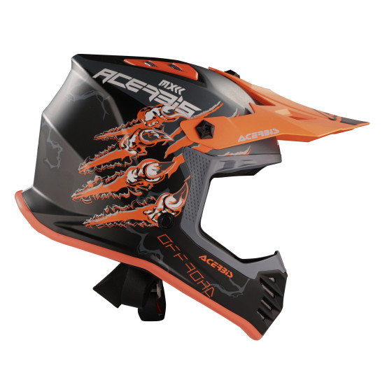 Casque cross enfant Acerbis Profile Junior - Noir Orange Fluo