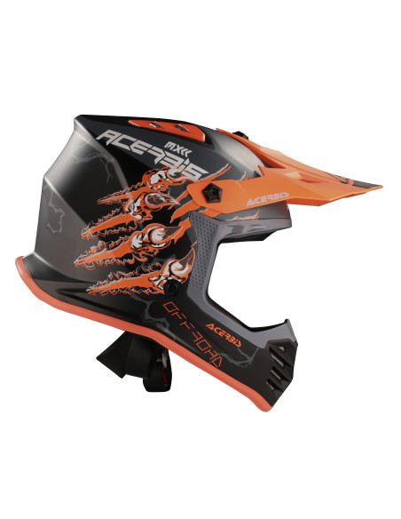 Casque cross enfant Acerbis Profile Junior - Noir Orange Fluo