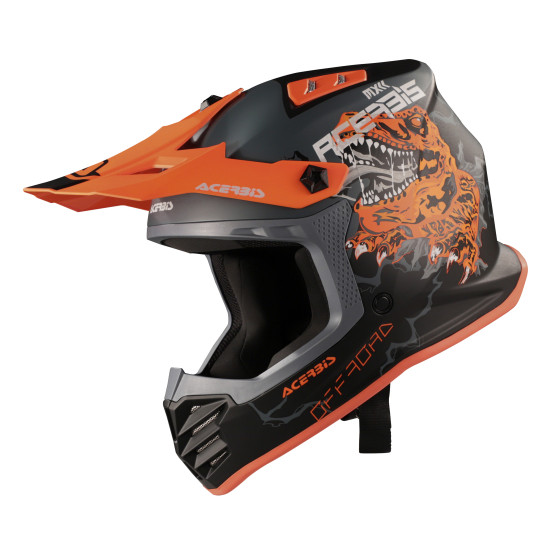 Casque cross enfant Acerbis Profile Junior - Noir Orange Fluo
