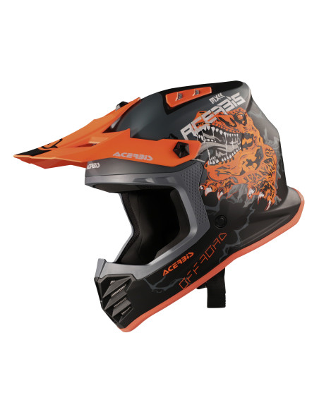 Casque cross enfant Acerbis Profile Junior - Noir Orange Fluo