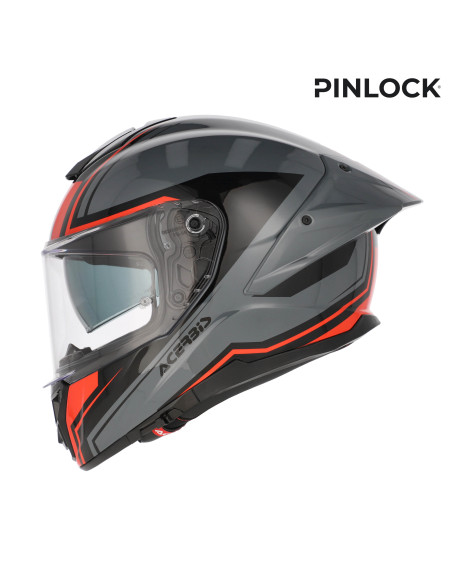 Casque intégral Acerbis Tarmak-X - Gris Rouge