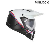 Casque trail Acerbis Assault - Blanc Noir 2