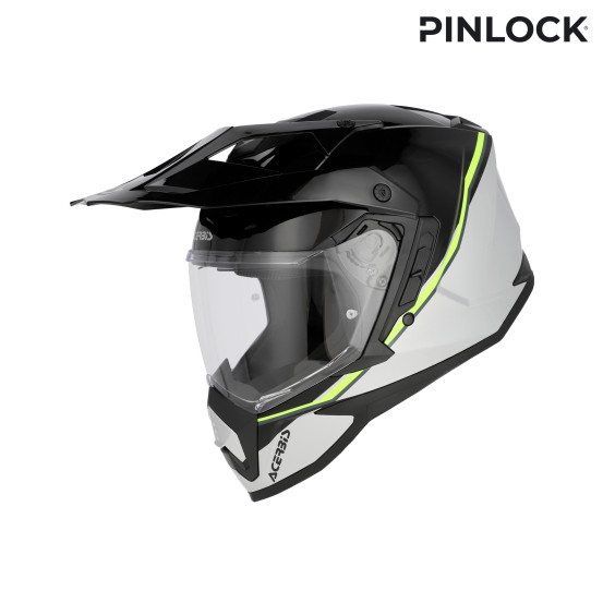 Casque trail Acerbis Assault - Noir Jaune Fluo