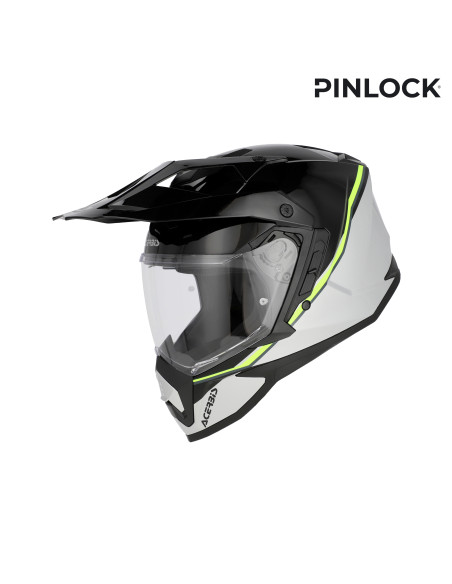 Casque trail Acerbis Assault - Noir Jaune Fluo