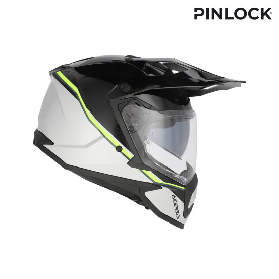 Casque trail Acerbis Assault - Noir Jaune Fluo