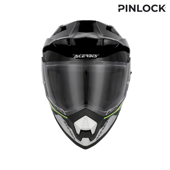 Casque trail Acerbis Assault - Noir Jaune Fluo