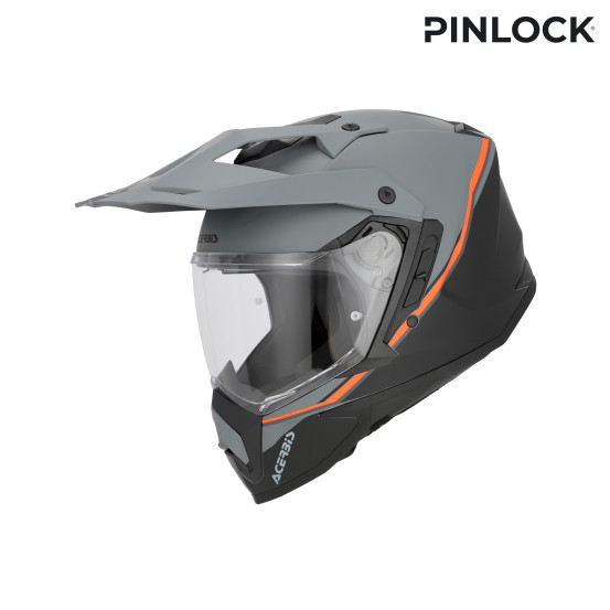 Casque trail Acerbis Assault - Noir Orange Fluo