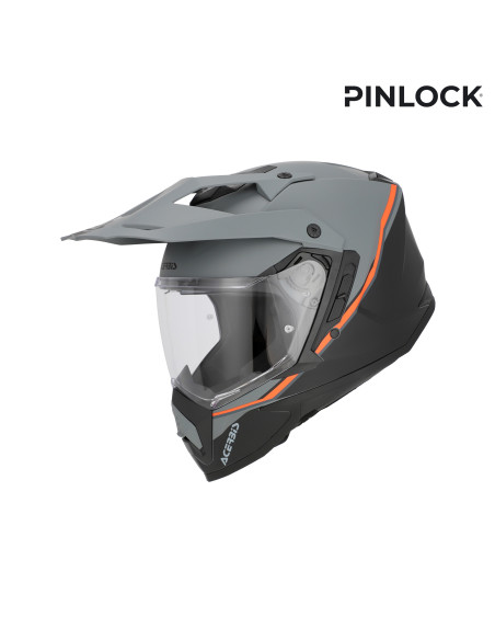 Casque trail Acerbis Assault - Noir Orange Fluo