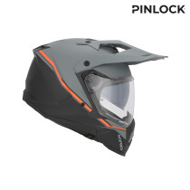 Casque trail Acerbis Assault - Noir Orange Fluo 2