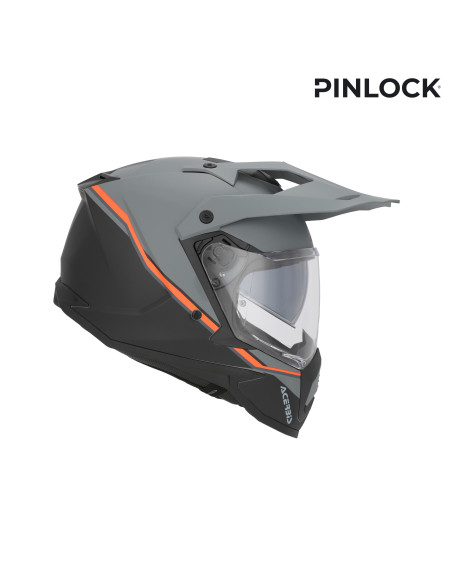Casque trail Acerbis Assault - Noir Orange Fluo