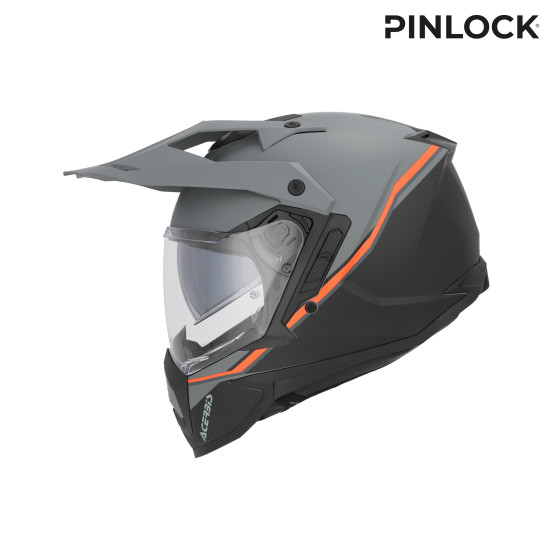 Casque trail Acerbis Assault - Noir Orange Fluo