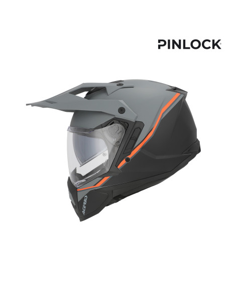 Casque trail Acerbis Assault - Noir Orange Fluo