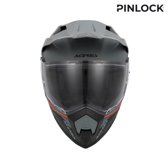 Casque trail Acerbis Assault - Noir Orange Fluo