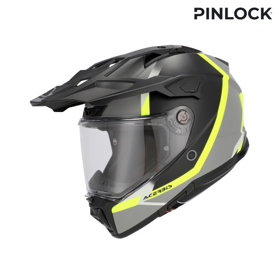 Casque trail Acerbis Attack - Noir Jaune Fluo