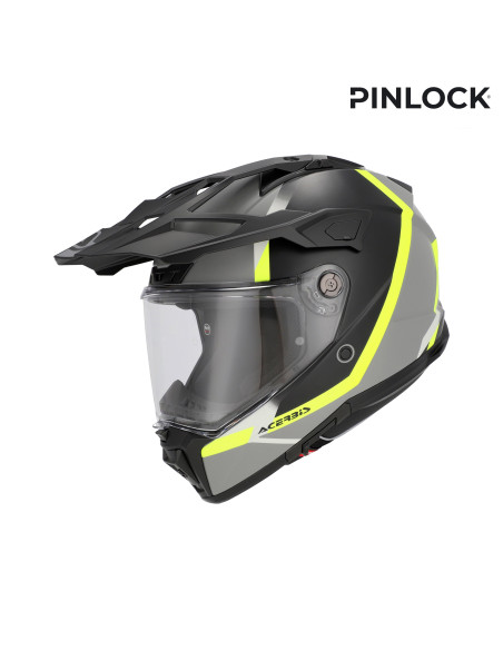 Casque trail Acerbis Attack - Noir Jaune Fluo