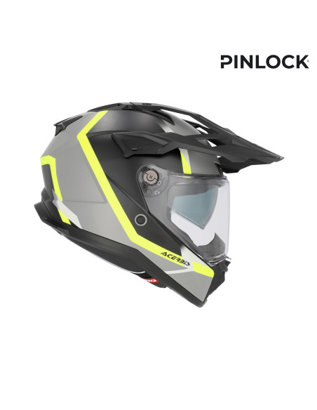 Casque trail Acerbis Attack - Noir Jaune Fluo