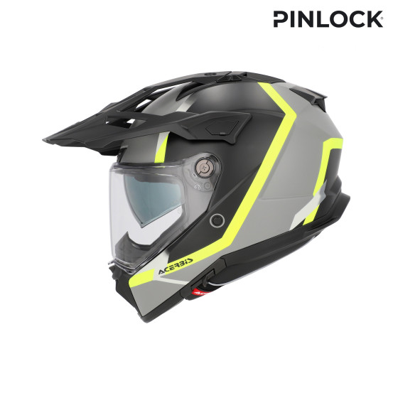 Casque trail Acerbis Attack - Noir Jaune Fluo