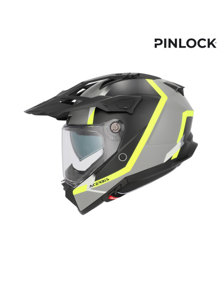 Casque trail Acerbis Attack - Noir Jaune Fluo