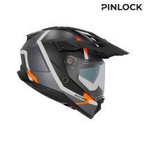 Casque trail Acerbis Attack - Noir Orange Fluo 2