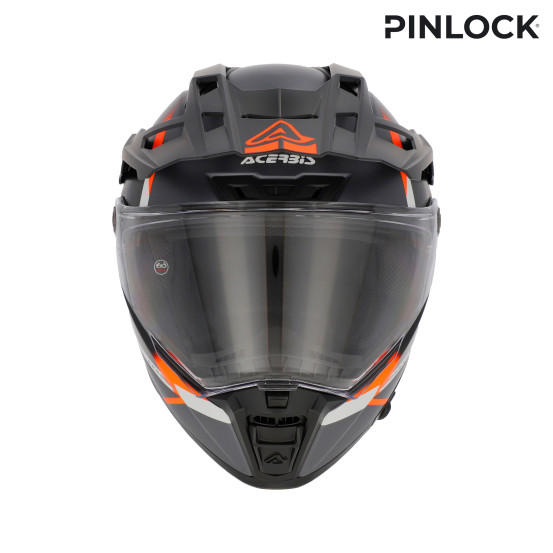 Casque trail Acerbis Attack - Noir Orange Fluo