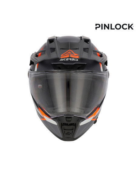 Casque trail Acerbis Attack - Noir Orange Fluo