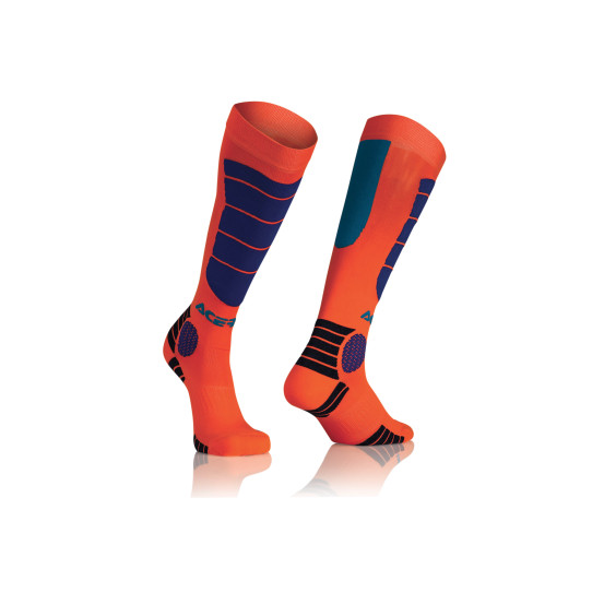 Chaussettes cross enfant Acerbis Mx Impact - Orange Bleu