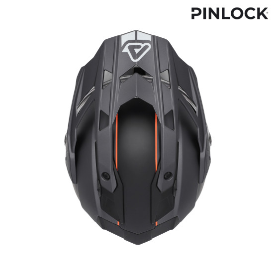 Casque trail Acerbis Attack - Gris Orange