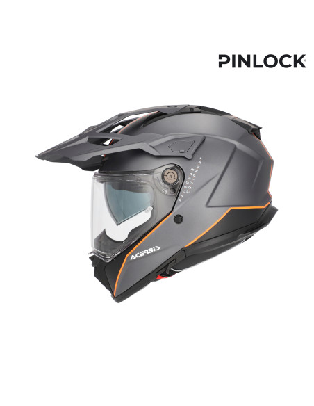 Casque trail Acerbis Attack - Gris Orange